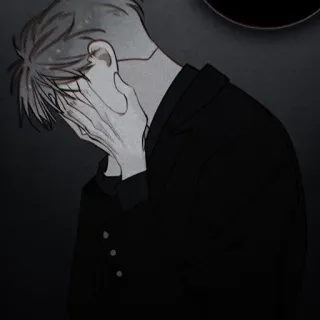 🍶 53e743cf 悲しい, 泣く, 動揺, 男, 憂鬱, 憂鬱 telegram sticker