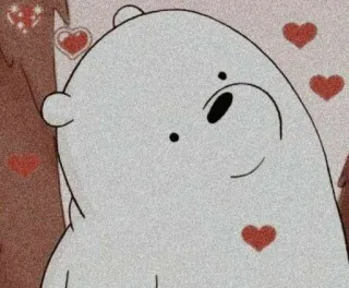 ❤️ f0ccc4f0 Ice Bear We Bare Bears 아이스 베어, 위 베어 베어스, 만화, 곰, 귀여운, 하트, 사랑 whatsapp sticker