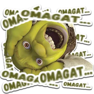 😮 3d3dafcb Shrek OMAGAT... Shrek, Oger, Meme, Lustig telegram sticker