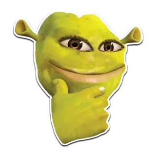 🤔 7c2eaa6c Shrek Oger, Meme, Lustig, Grün, Animiert telegram sticker