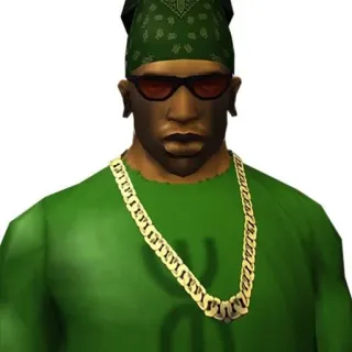 🔪 19fbbede Big Smoke Grand Theft Auto: San Andreas spel, personage, GTA, San Andreas, Big Smoke telegram sticker