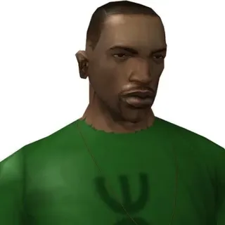 🔪 54cf35a6 Carl Johnson Grand Theft Auto: San Andreas spel, personage, cj, san andreas, gta telegram sticker