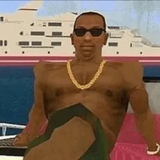 🔪 b1190fee Carl Johnson Grand Theft Auto: San Andreas gta, san andreas, cj, personage, videogame, gangster telegram sticker