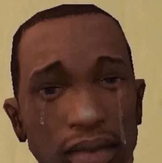 🔪 ea297ac1 CJ Grand Theft Auto: San Andreas verdrietig, huilen, videogame, personage, CJ, san andreas, gta telegram sticker