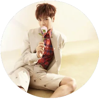 💐 06c6735f mann, anzug, blume, sitzend, porträt telegram sticker