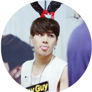 😜 fa8d3fae Sassy Guy Person, Zunge, Hasenohren, frech telegram sticker