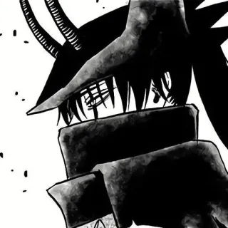 🥶 662c0516 Anime, Mangá, Personagem, Ilustração, Desenho, Preto e branco whatsapp sticker