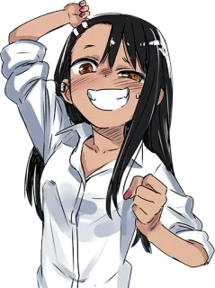 ✊ 5b4de756 Nagatoro Don't Toy with Me, Miss Nagatoro 动漫, 漫画, 长瀞, 卡通, 动画, 微笑 telegram sticker