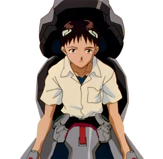 Shinji Ikari whatsapp stickers