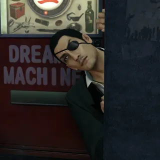 ๐คจ ababf0ad Majima Goro Yakuza video game, eyepatch, character, anime, suit telegram sticker