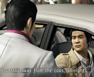โ c3445cdf You stay away from the cops, all right? cops, crime, dialogue, car telegram sticker