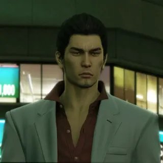 ๐คค ca3921cf Kazuma Kiryu Yakuza video game, character, suit, man telegram sticker