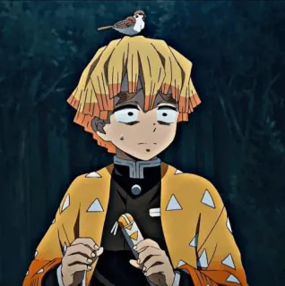 '𝒁𝒆𝒏𝒊𝒕𝒔𝒖 @Zenitsu_Agatsuma whatsapp stickers