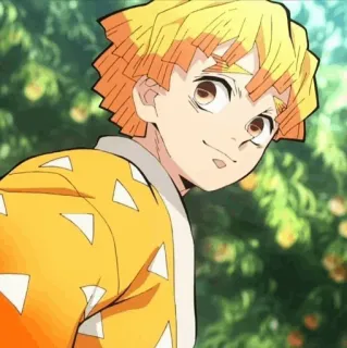 👺 b4910691 Zenitsu Agatsuma Demon Slayer Anime, Nhân vật, Thanh gươm diệt quỷ, Zenitsu, Manga, Cười, Hoạt hình Nhật Bản telegram sticker