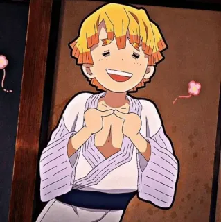 👺 c693361f Zenitsu Agatsuma Demon Slayer Anime, Thanh gươm diệt quỷ, Zenitsu, dễ thương, fanart, hoạt hình telegram sticker