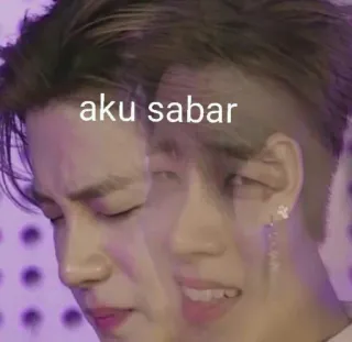 ✨ 918add51 aku sabar J'attends, Patience, Mème, Expression, Visage, Homme telegram sticker