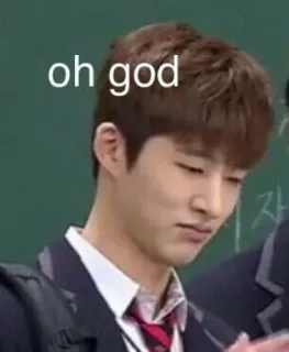 ✨ a2664891 oh god mème, drôle, oh mon dieu, expression, réaction, K-drama telegram sticker