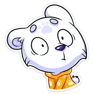 😳 bbfa66e5 만화, 동물, 곰, 스티커, 귀여운, 포유류, 털 telegram sticker