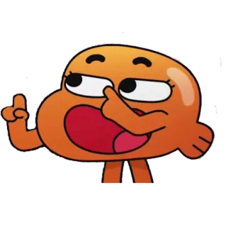 😏 09875efd Darwin Watterson The Amazing World of Gumball 만화, 애니메이션, 다윈, 검볼, 물고기, 캐릭터 telegram sticker