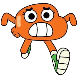 🏃‍♂️ 1aa40002 Darwin The Amazing World of Gumball 만화, 다윈, 검볼, 물고기, 애니메이션, 캐릭터 telegram sticker