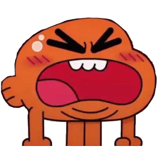 😢 5e2a7c28 Darwin Watterson The Amazing World of Gumball 만화, 물고기, 화난, 애니메이션, 캐릭터, 다윈, 검볼 telegram sticker