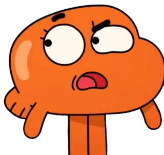 ❓ 80e49eb8 Darwin Watterson The Amazing World of Gumball 만화, 물고기, 다윈, 검볼, 애니메이션, 웃긴, 걱정 telegram sticker