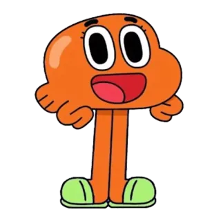 😎 b66877a4 Darwin Watterson The Amazing World of Gumball 만화, 물고기, 다윈, 검볼, 애니메이션 telegram sticker