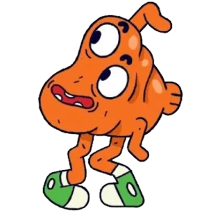 🤒 bd097ffe Darwin Watterson The Amazing World of Gumball 만화, 의인화, 물고기, 검볼, 다윈, 캐릭터 telegram sticker