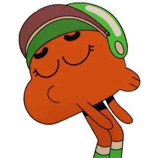 👷‍♂️ c6353c70 Darwin Watterson The Amazing World of Gumball 만화, 주황색, 물고기, 캐릭터, 애니메이션 telegram sticker
