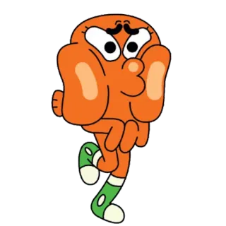 😐 c8ecfd3b Darwin Watterson The Amazing World of Gumball 만화, 물고기, 캐릭터, 웃긴, 애니메이션 telegram sticker