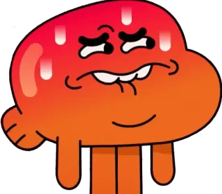 😖 ef1e3eeb Darwin The Amazing World of Gumball 만화, 다윈, 검볼, 애니메이션, 걱정, 불안 telegram sticker
