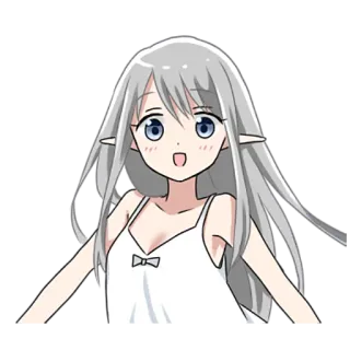 😀 bf7c8404 アニメ, エルフ, 女の子, 漫画, 可愛い, キャラクター telegram sticker