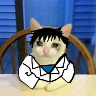 🥺 2810477b Shinji Ikari Neon Genesis Evangelion แมว, อนิเมะ, อีวานเกเลียน, ชินจิ อิคาริ, มีม telegram sticker