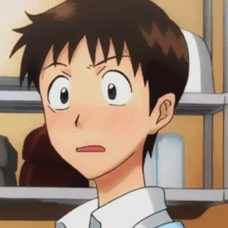 😳 467e065a Shinji Ikari Neon Genesis Evangelion อนิเมะ, ตกใจ, อีวานเกเลียน, ชินจิ telegram sticker