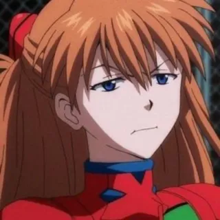 😒 819d8f2b Asuka Langley Soryu Neon Genesis Evangelion อนิเมะ, ตัวละคร, อาสึกะ, อีวานเกเลียน, งอน, ยิ้มเยาะ telegram sticker