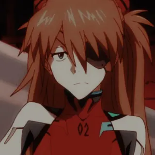 😒 83c32438 Asuka Langley Soryu Neon Genesis Evangelion อนิเมะ, ตัวละคร, อาสึกะ, อีวานเกเลียน, มังงะ telegram sticker