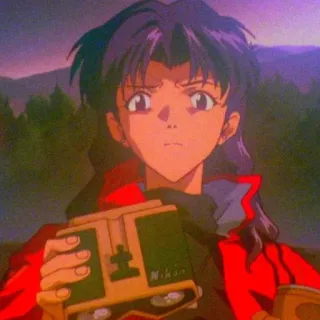 😕 cbb6ce3c Misato Katsuragi Neon Genesis Evangelion Nikon อนิเมะ, ตัวละคร, มิซาโตะ, อีวานเกเลียน, Neon Genesis Evangelion telegram sticker