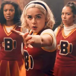 🖐 47166807 Sabrina Spellman Chilling Adventures of Sabrina 사브리나, 스펠먼, 십대, 넷플릭스, TV 프로그램, 마녀, 치어리더 whatsapp sticker