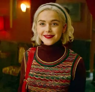 🤓 5e090ee2 Sabrina Spellman Chilling Adventures of Sabrina 사브리나 스펠먼, 키어넌 시프카, 마녀, 마법, 넷플릭스, 틴 드라마, 텔레비전 whatsapp sticker
