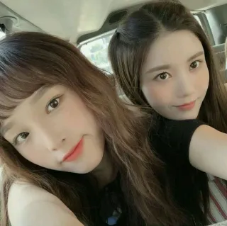 💙 b4c84335 pessoas, mulheres, amigos, selfie, retrato telegram sticker