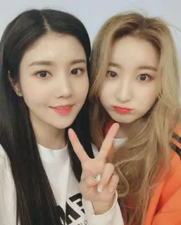 💙 c885a082 mulheres, símbolo paz, asiática, retrato, amizade telegram sticker