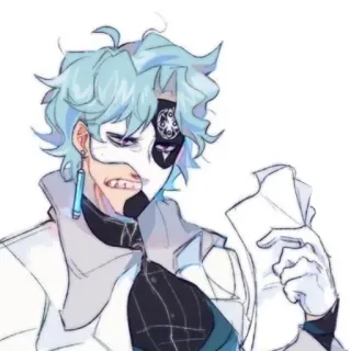 😕 02c6c075 Il Dottore Genshin Impact Аниме, Genshin Impact, Иль Дотторе, Видеоигра, Фан-арт whatsapp sticker