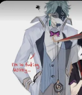 🤯 2ccfb43f I'm so fucking horny.. Мультфильм, Аниме, Оскорбительный, Сексуальный whatsapp sticker