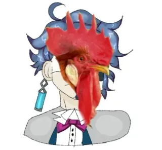 🤯 affb4255 курица, аниме, смешной, мем, мультфильм whatsapp sticker