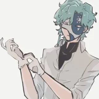 ❄️ f15114fa Аниме, Персонаж, Перчатки, Маска whatsapp sticker