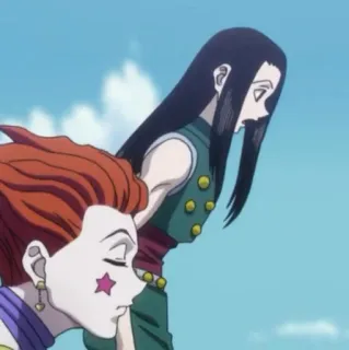 🗝 029884e8 Hisoka Hunter x Hunter อนิเมะ, Hunter x Hunter, ฮิโซกะ, อิรุมิ telegram sticker