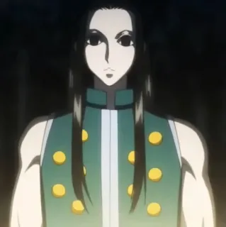 🗝 04059b9d Illumi Zoldyck Hunter x Hunter อนิเมะ, ฮันเตอร์ x ฮันเตอร์, อิลูมิ, โซลดิ๊ก, ตัวละคร telegram sticker