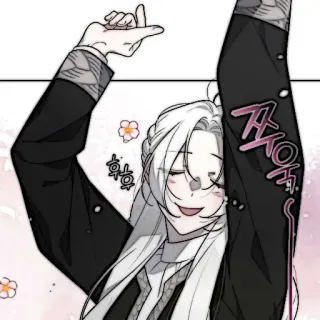 🕊 236895fb 후핫 韩漫, 动漫, 花, 微笑, 快乐 telegram sticker