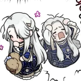 🕊 44f9c0a7 Q版, 动漫, 可爱, 卡通, 贴纸, 女孩, 卡哇伊 telegram sticker