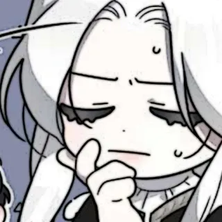 🕊 a7319a37 动漫, 漫画, 角色, 卡通, 表情, 沉思 telegram sticker